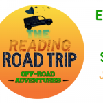 A banner that has the Checkers Library TV logo, the Reading Roadtrip Off-Road Adventures orange circle logo, and the text "Summer Reading Watch Parties, Every Tuesday 2PM & Saturday 10:30AM June 14-August 6, 2022 Monken Activity Room"