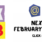A banner announcing the next Book Club for adults meeting on February 20th. Click the banner for more details.