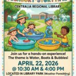 Join us for a hands-on experience with water, boats, and bubbles in the Library Park (in case of rain, we will be indoors).