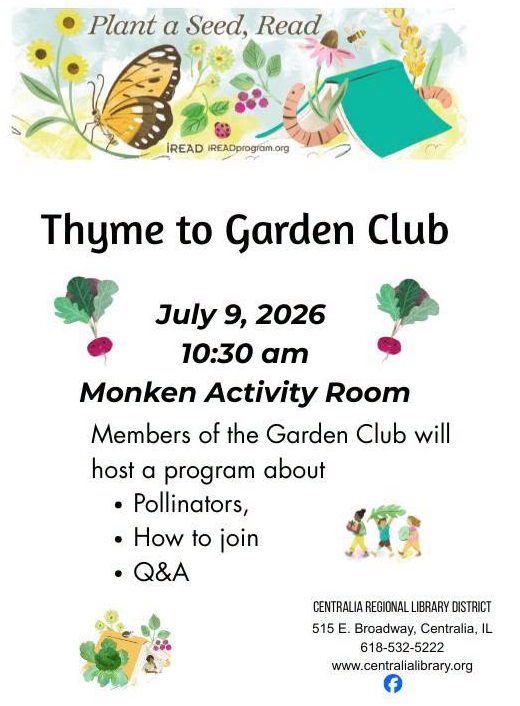 Members of the Garden Club will host a program about pollinators, how to join the club, and do a Q&A.